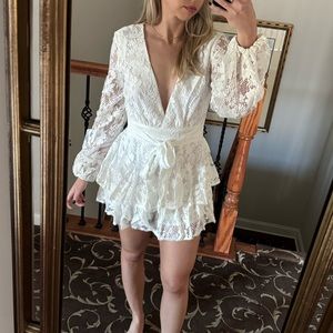 ✨Hello Molly Wake Up to the City of Dreams Romper White✨